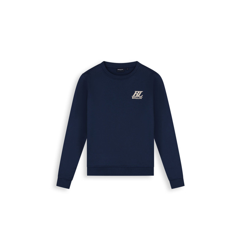 Ballin Junior Monogram Crewneck Navy