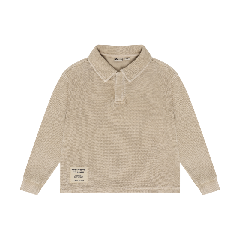 Daily Seven T-shirt Longsleeve Collar Ginger Root