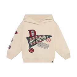 Daily Seven Oversized Hoodie Badges Sandshell
