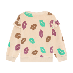 Daily Seven Sweater AOP Ruffle Semolina