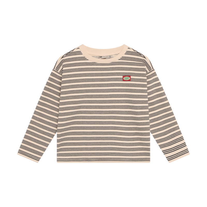 Daily Seven T-shirt Longsleeve Striped Sandshell