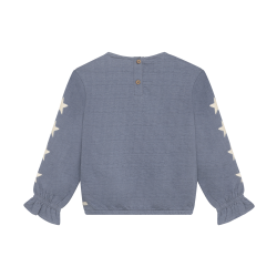 Daily Seven T-shirt Longsleeve Stars Folkstone Gray