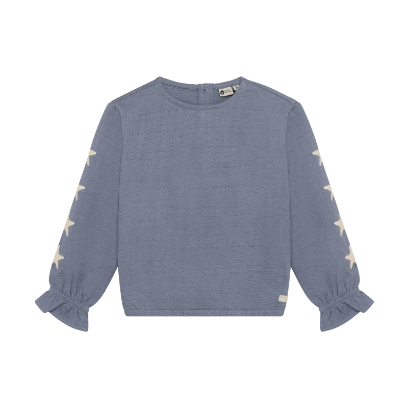 Daily Seven T-shirt Longsleeve Stars Folkstone Gray
