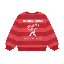 Daily Seven Oversized Sweater Big Stripe Rythmic Red