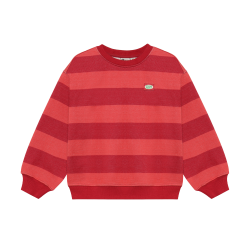 Daily Seven Oversized Sweater Big Stripe Rythmic Red
