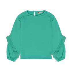 Daily Seven T-Shirt Longsleeve Ruffle Sea Green