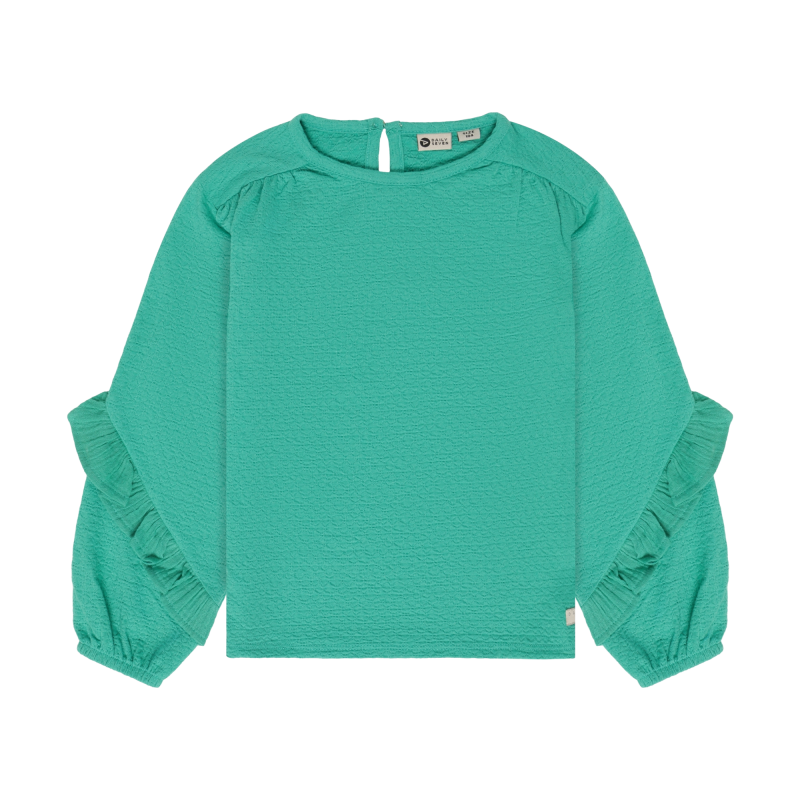 Daily Seven T-Shirt Longsleeve Ruffle Sea Green