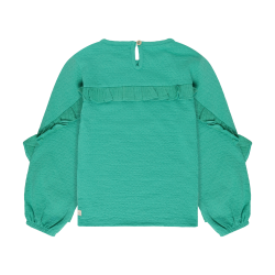 Daily Seven T-Shirt Longsleeve Ruffle Sea Green