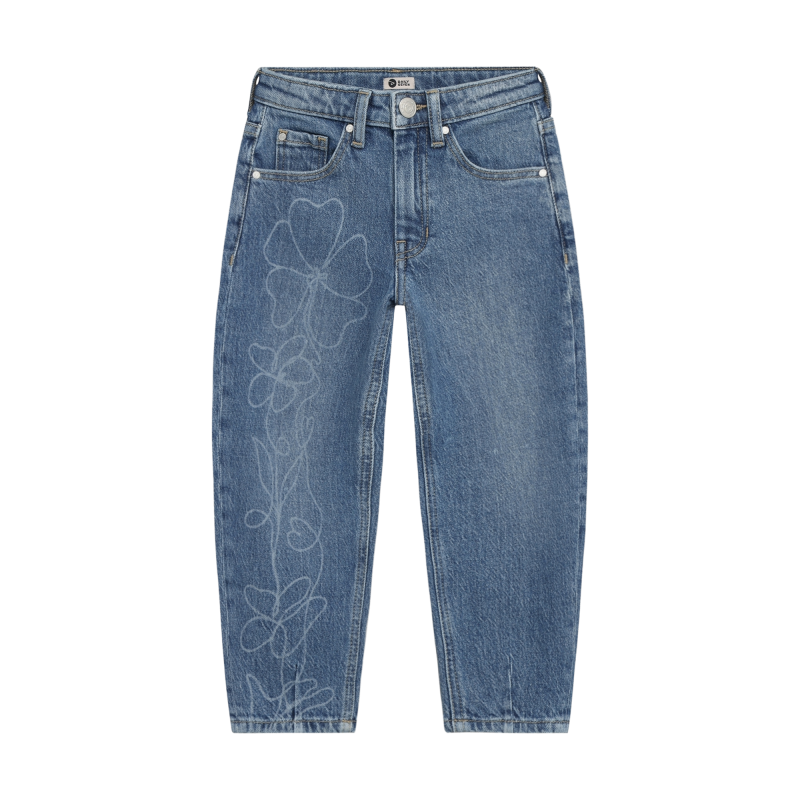 Daily Seven Denim Barrel Fit print Used Grey Denim