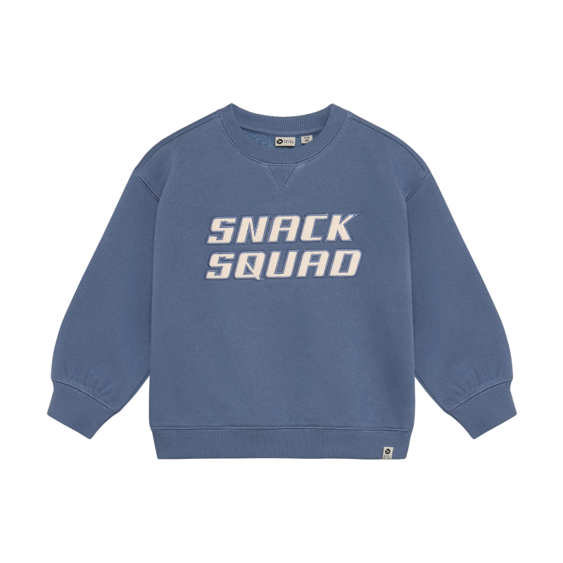 Daily Seven Oversized Sweater Artwork Ash Blue