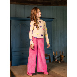 LOOXS Little jacquard rib Tee Latte