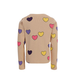 LOOXS Little jacquard rib Tee Latte