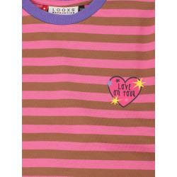 LOOXS Little wide stripe Tee Candy Stripe