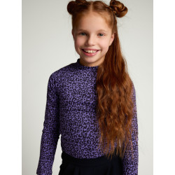 LOOXS Little crinkle leopard Tee Purple Leopard