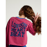 LOOXS 10sixteen stripe Tee LS Pink
