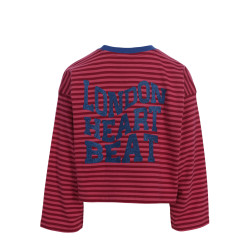 LOOXS 10sixteen stripe Tee LS Pink