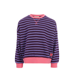 LOOXS Little y/d stripe sweater Purple Stripe
