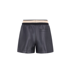 Like Flo Faylinn Flo girls faux leather short with fancy jacquard rib WB Antra