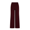 NoBell' Sylvie Travellers Interlock Pants Wide Leg with contrast sideseam Dark Bordeaux