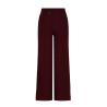 NoBell' Sylvie Travellers Interlock Pants Wide Leg with contrast sideseam Dark Bordeaux