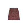NoBell' Noï Printed Suedine Skirt Dark Bordeaux