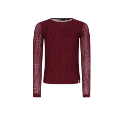 NoBell' Kaya Mesh Top Dark Bordeaux