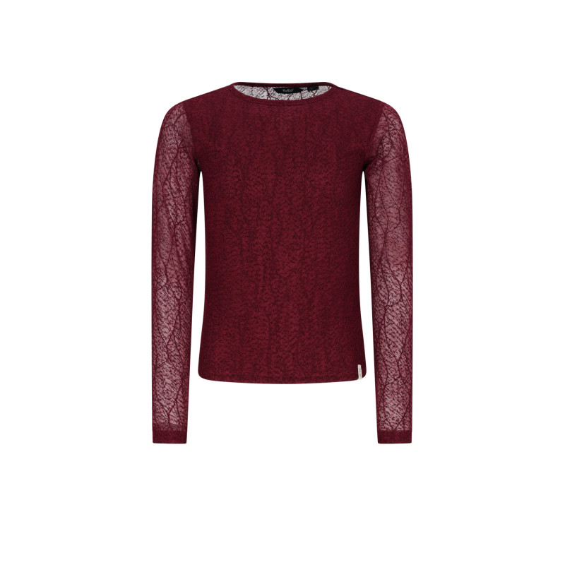 NoBell' Kaya Mesh Top Dark Bordeaux