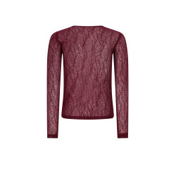 NoBell' Kaya Mesh Top Dark Bordeaux