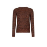 NoBell' Kaya Leopard Structured Jersey Top Cinnamon