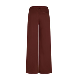 NoBell' Sacha Woven Pleated Pantalon Dark Chestnut Brown
