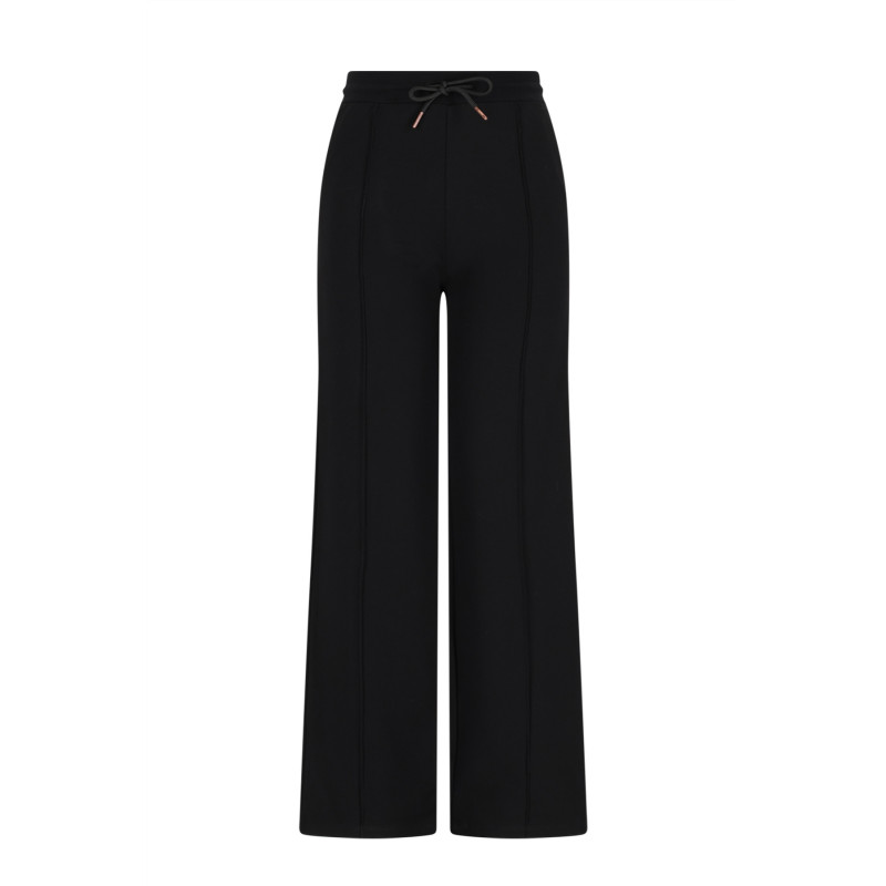NoBell' Sylvia Travellers Interlock Pants Wide leg Jet Black
