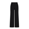 NoBell' Sylvia Travellers Interlock Pants Wide leg Jet Black