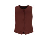 NoBell' Tops Twill Gilet Dark Chestnut Brown