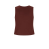 NoBell' Tops Twill Gilet Dark Chestnut Brown