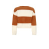 NoBell' Kate Colorblock Soft Knitted Sweater Cinnamon
