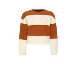 NoBell' Kate Colorblock Soft Knitted Sweater Cinnamon