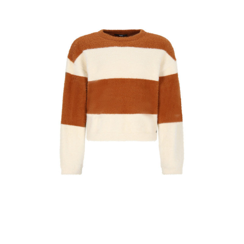NoBell' Kate Colorblock Soft Knitted Sweater Cinnamon