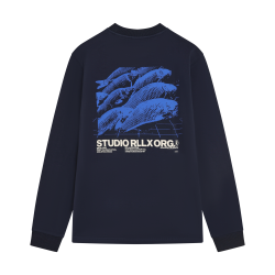 Rellix T-Shirt LS Studio Backprint  Navy