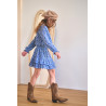 NoNo Miggy Japanse Flower AOP Dress Intense Blue