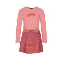 NoNo Moss Combi Dress with OUI embro Sunset Pink