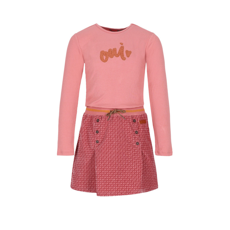 NoNo Moss Combi Dress with OUI embro Sunset Pink