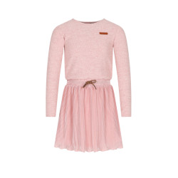 NoNo Maran Combi Dress with Plissee skirt+Cable knit top Rosa