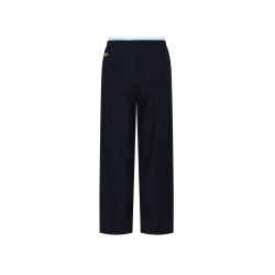 NoNo Sarah Pinstripe Pants with contrast waistband Navy Blazer