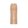 NoNo Sayla Wide Leg Velvet Stretch Pants Taupe