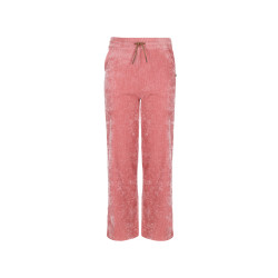 NoNo Sayla Wide Leg Velvet Stretch Pants Sunset Pink