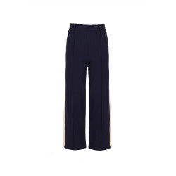 NoNo Sayla Wide Leg Interlock Pants Navy Blazer