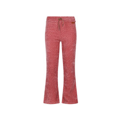 NoNo Sady AOP Flared Velvet Jersey Pants Sunset Pink