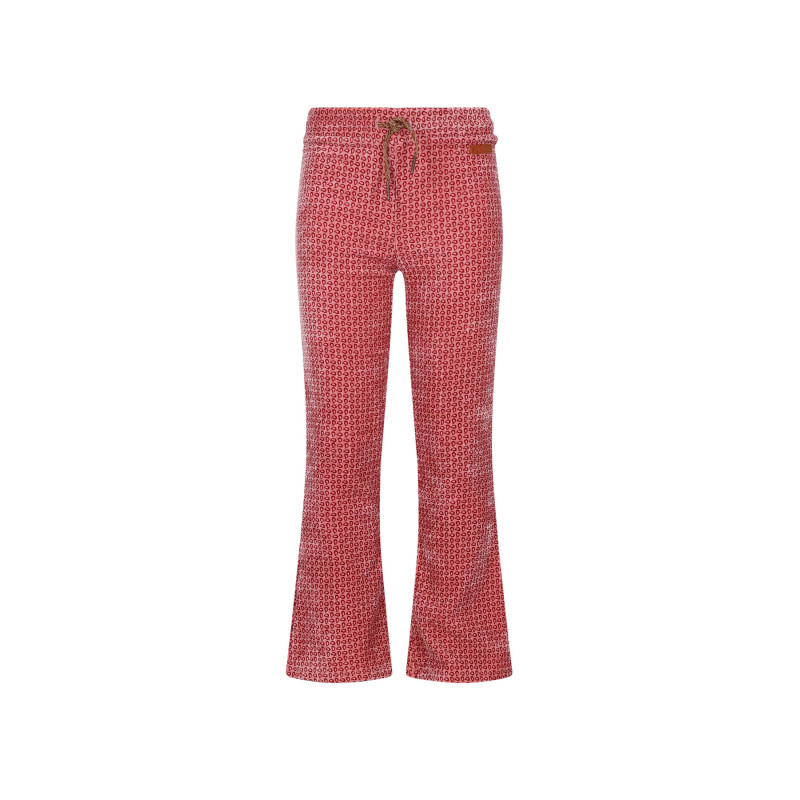 NoNo Sady AOP Flared Velvet Jersey Pants Sunset Pink