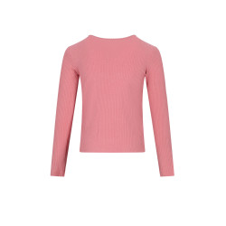 NoNo Kess Essential Rib Jersey Top Sunset Pink