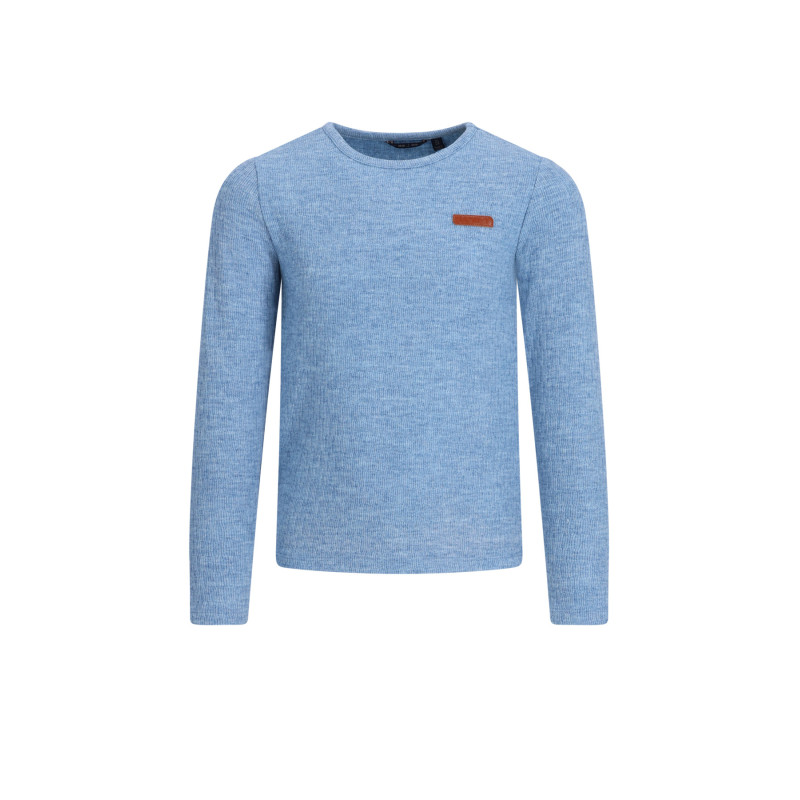 NoNo Kyas Melange Cable Jersey Tshirt Ice Cold Blue